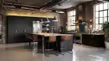 Industriальная Kuchnia z Czarnymi Frontami