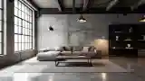 Przemysłowy salon z betonem
