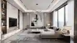 Elegancki Salon z Marmurem i Świetlą