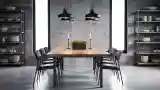 Elegancki Salon Jadalny z Betonem