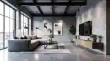 Industrial Living Room in Luxury Style