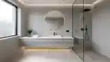 Przestronna łazienka w stylu minimalistycznym