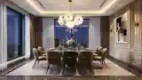 Elegancki Salon Jadalny z Marmurem