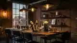 Luxurious Industrial Dining Room
