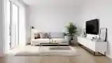Skandynawski Salon z Drewnem i Białym