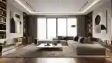 Minimalist Living Room with Luxury Materials