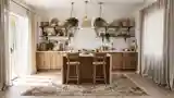 Kuchnia Boho z Drewnem i Naturalnymi Teksturami