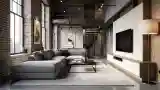 Loft Elegance with Brick and Wood
