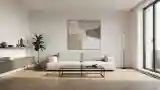 Minimalist Living Room with Wood Flooring