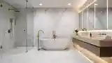 White Marble and Gold Accents