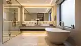 Minimalist Luxury Bathroom in Marble