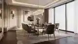 Glamorous Dining Room with Marble Lighting