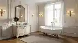 Rococo-Style Bathroom with Gold Accents