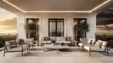 Elegant Balcony with Marble Lounge