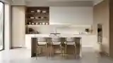Japandi Kitchen with Wood and Marble