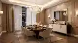 Opulent Dining Room with Gold Accents