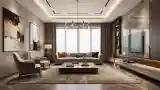 Elegancki Salon z Marmurem