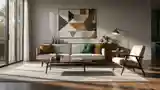 Sunlit Mid-Century Modern Living Room