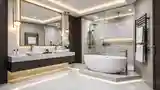 White Marble and Gold Accents