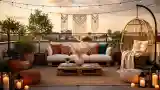 Boho Taras z Drewna i Wosku