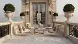 Classic Terrace with Marble and Gold