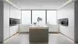 Minimalist Kitchen with Warm Lighting
