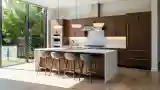 Świetliczny Kuchnia Mid Century Modern