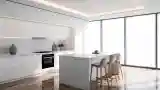 Modern Kitchen with Marble and Wood