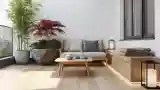 Wysokiej klasy taras Japandi