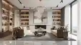 Luxurious Lounge with Marble and Crystal