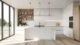 Scandinavian Kitchen with Wood Accents