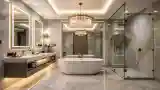 Marmurowa łazienka w stylu luksusu