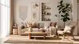 Elegancki Pokój W Spałym Stylu Boho