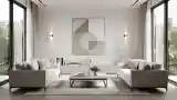 Modern Living Room with Wood Accents