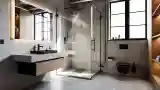 Industrial Bathroom with Raw Elegance