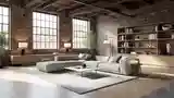 Łazienka Loft z Drewnem i Cegłą