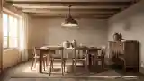 Rustic Dining Room with Wood