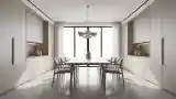 Dining Room with Wood and Light