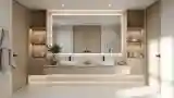 Modern Bathroom in Wood and Marble