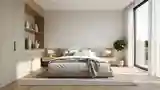 Sypialnia Japandi z Wysoką Klasą