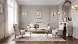 Luxurious Salon with Wood and Gold Accents