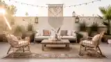 Bohemian Outdoor Oasis with Natural Textures