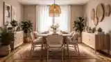 Elegancka Sala Jedzeniowa w Stylu Boho