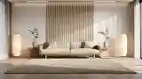 Japanese Lounge with Wood Accents