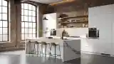 Loft Kitchen with Marble Island
