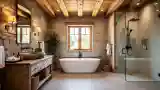 Luxurious Rustic Bathroom Retreat