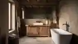 Rustic Elegance in a Spa-Like Bathroom