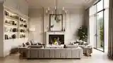 Modern Classic Living Room with Fireplace