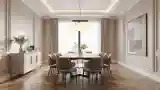 Elegant Dining Room with Warm Light