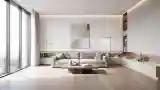 Living Room with Wood and Light